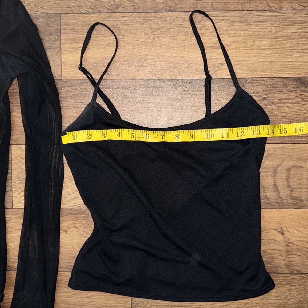 Betsey Johnson New York Size 4 & 6 Vintage 3 Piece Set Mesh Top Cami & Skirt 90s - Picture 9 of 16